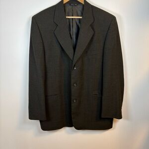America Men’s Black Wool Blend Blazer Jacket Size 42 Made in Canada, Formal